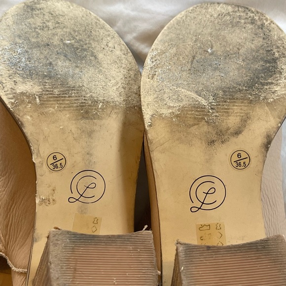 Chinese Laundry nude leather wedge heels. Comfy, light & Neutral tan color. - Picture 9 of 9